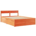 Miniatyrbilde 1 av 10: vidaXL Sengeramme uten madrass voksbrun 120x200 cm heltre furu