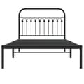 Miniatyrbilde 5 av 9: vidaXL Sengeramme i metall med hodegavl svart 107x203 cm