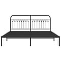 Miniatyrbillede 5 af 9: vidaXL sengeramme med sengegavl 183x203 cm metal sort