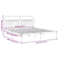 Miniatyrbillede 9 af 9: vidaXL sengeramme med sengegavl 183x203 cm metal sort