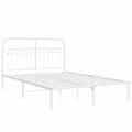 Miniatyrbillede 3 af 9: vidaXL sengeramme med sengegavl 140x200 cm metal hvid