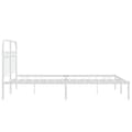 Miniatyrbillede 6 af 9: vidaXL sengeramme med sengegavl 140x200 cm metal hvid
