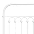 Miniatyrbillede 8 af 9: vidaXL sengeramme med sengegavl 140x200 cm metal hvid