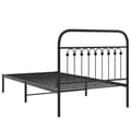 Miniatyrbilde 7 av 9: vidaXL Sengeramme i metall med hodegavl svart 100x190 cm