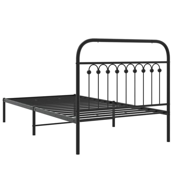 vidaXL Sengeramme i metall med hodegavl svart 100x190 cm