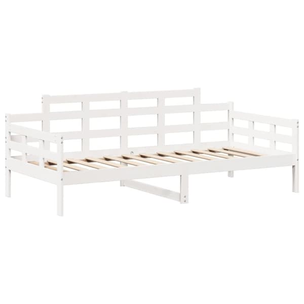 vidaXL Dagbädd med tak vit 90x190 cm massiv furu