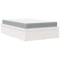 Miniatyrbilde 1 av 11: vidaXL Seng med madrass hvit 140x190 cm heltre furu