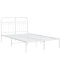 Miniatyrbilde 3 av 9: vidaXL Sengeramme i metall med hodegavl hvit 120x190 cm