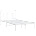 Miniatyrbilde 4 av 9: vidaXL Sengeramme i metall med hodegavl hvit 120x190 cm