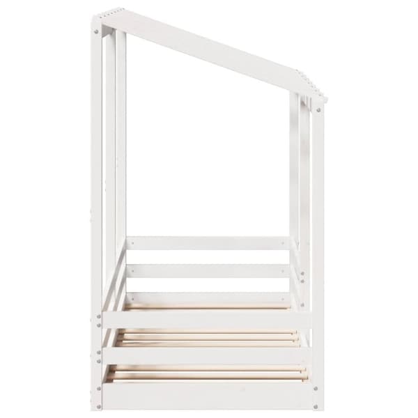vidaXL husseng til børn 75x190 cm massivt fyrretræ hvid