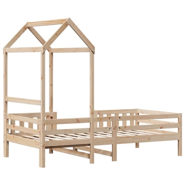 vidaXL husseng 90x190 cm massivt fyrretræ hvid