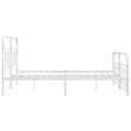 Miniatyrbilde 6 av 9: vidaXL Sengeramme i metall med hode- og fotgavl hvit 140x190 cm