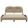 Miniatyrbillede 6 af 11: vidaXL sengeramme med LED uden madras 140x200 cm cappuccinofarvet