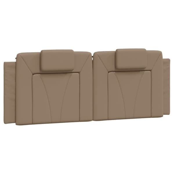 vidaXL sengeramme med LED uden madras 140x200 cm cappuccinofarvet