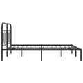 Miniatyrbilde 6 av 9: vidaXL Sengeramme i metall med sengegavl svart 150x200 cm