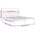Miniatyrbilde 9 av 9: vidaXL Sengeramme i metall med sengegavl svart 150x200 cm