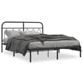 Miniatyrbilde 2 av 9: vidaXL Sengeramme i metall med sengegavl svart 150x200 cm