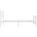 Miniatyrbillede 6 af 9: vidaXL sengeramme med sengegavl og fodgærde 107x203 cm metal hvid