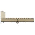 Pikkukuva 4 / 9: vidaXL Sängynrunko Sonoma-tammi 200x200 cm tekninen puu ja metalli
