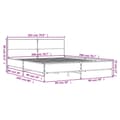 Pikkukuva 8 / 9: vidaXL Sängynrunko Sonoma-tammi 200x200 cm tekninen puu ja metalli