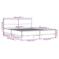 Pikkukuva 8 / 9: vidaXL Sängynrunko musta 160x200 cm tekninen puu ja metalli