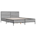 Miniatyrbilde 1 av 9: vidaXL Sengeramme grå sonoma 150x200 cm konstruert tre og metall