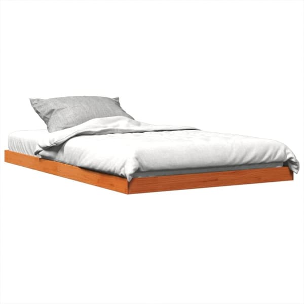 vidaXL Sengeramme brun 120x190 cm heltre furu