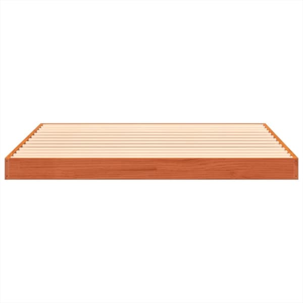 vidaXL Sengeramme brun 120x190 cm heltre furu