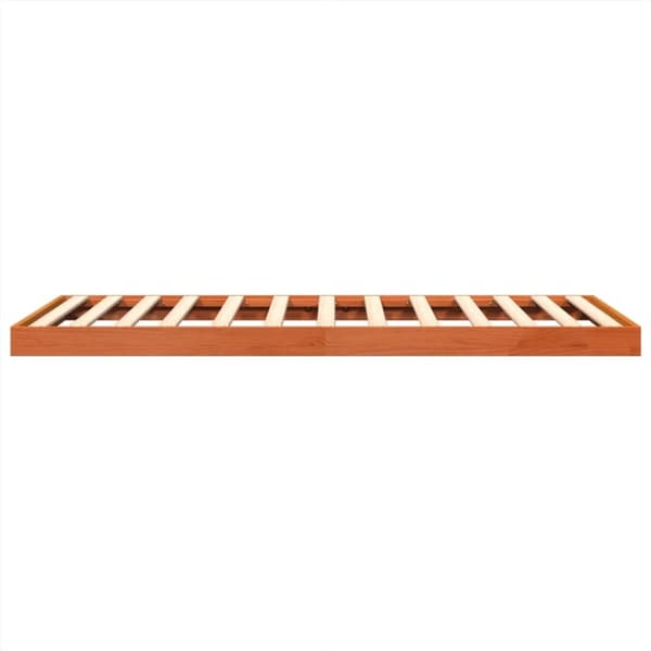 vidaXL Sengeramme brun 120x190 cm heltre furu