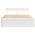 Miniatyrbilde 3 av 10: vidaXL Sengeramme uten madrass hvit 150x200 cm heltre furu