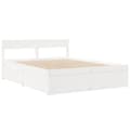 Miniatyrbilde 1 av 10: vidaXL Sengeramme uten madrass hvit 150x200 cm heltre furu