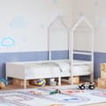 Miniatyrbilde 2 av 11: vidaXL Dagseng med tak hvit 90x190 cm heltre furu