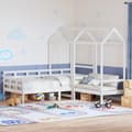 Miniatyrbillede 1 af 11: vidaXL husseng med bænk 90x200 cm massivt fyrretræ hvid
