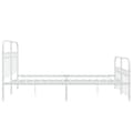 Miniatyrbillede 6 af 9: vidaXL sengeramme med sengegavl og fodgærde 160x200 cm metal hvid