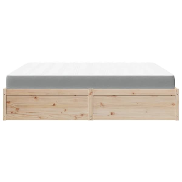 vidaXL Seng med madrass 180x200 cm heltre furu