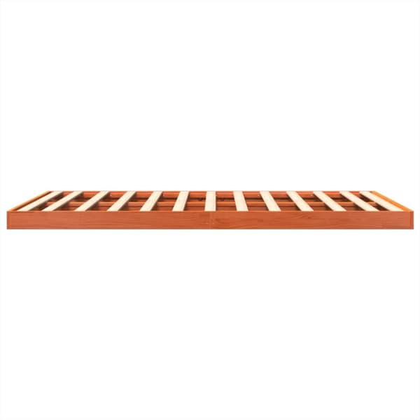 vidaXL Sengeramme brun 150x200 cm heltre furu