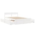Miniatyrbilde 6 av 10: vidaXL Sengeramme uten madrass hvit 120x200 cm heltre furu