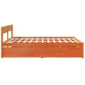 Miniatyrbilde 4 av 10: vidaXL Sengeramme uten madrass voksbrun 200x200 cm heltre furu