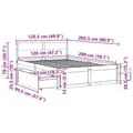 Miniatyrbillede 9 af 10: vidaXL sengeramme uden madras 120x200 cm massivt fyrretræ hvid