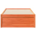 Miniatyrbilde 3 av 9: vidaXL Sengeramme uten madrass voksbrun 75x190 cm heltre furu