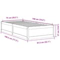 Miniatyrbilde 8 av 9: vidaXL Sengeramme uten madrass voksbrun 75x190 cm heltre furu