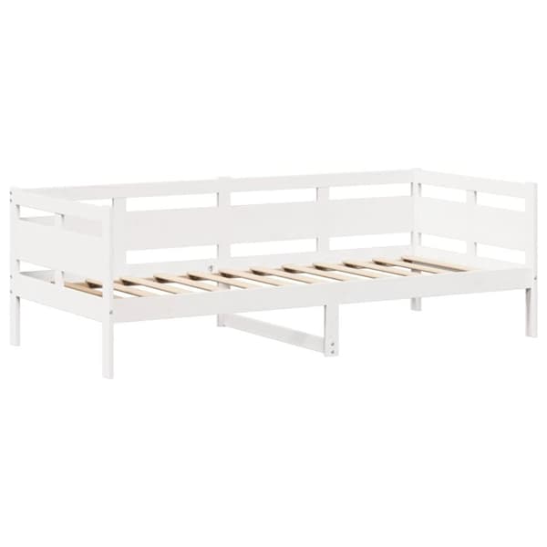 vidaXL Sett med dagseng og benk med tak hivt 90x200 cm heltre furu