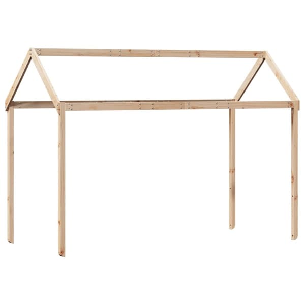 vidaXL Høyseng med tak 90x200 cm heltre furu