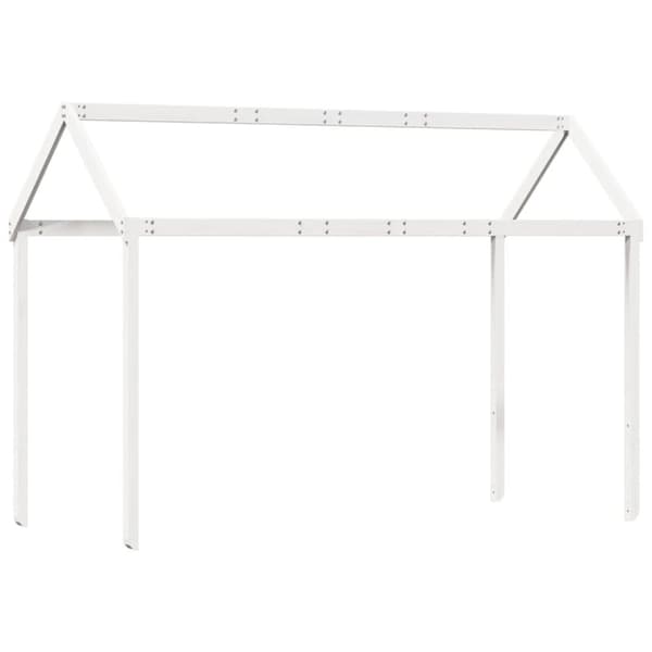 vidaXL køjeseng med tag 75x190 cm massivt fyrretræ hvid