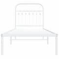 Miniatyrbillede 5 af 9: vidaXL sengeramme med sengegavl 75x190 cm metal hvid