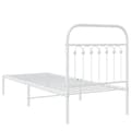Miniatyrbillede 7 af 9: vidaXL sengeramme med sengegavl 75x190 cm metal hvid