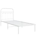 Miniatyrbillede 1 af 9: vidaXL sengeramme med sengegavl 75x190 cm metal hvid
