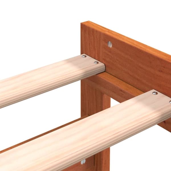 vidaXL Uttrekkbar dagseng voksbrun 80x200 cm heltre furu