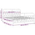 Miniatyrbilde 9 av 9: vidaXL Sengeramme i metall med hode- og fotgavl hvit 160x200 cm