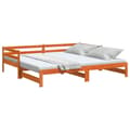 Miniatyrbillede 4 af 11: vidaXL daybed med udtræk 80x200 cm massivt fyrretræ gyldenbrun